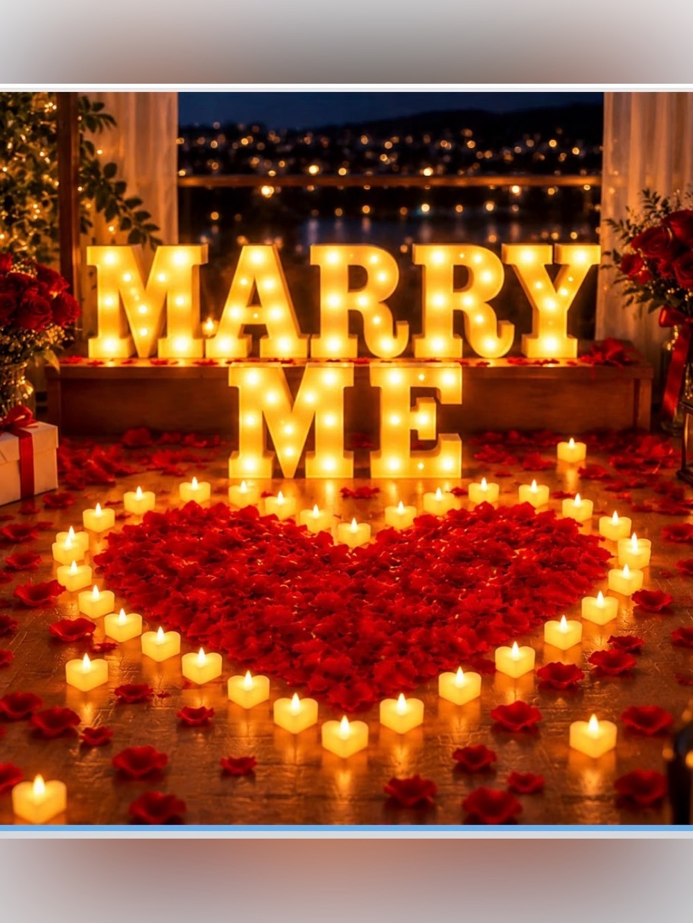 Marry Me Light up Letters Proposal Decorations Red
Will You Marry Me Sign 24 LED